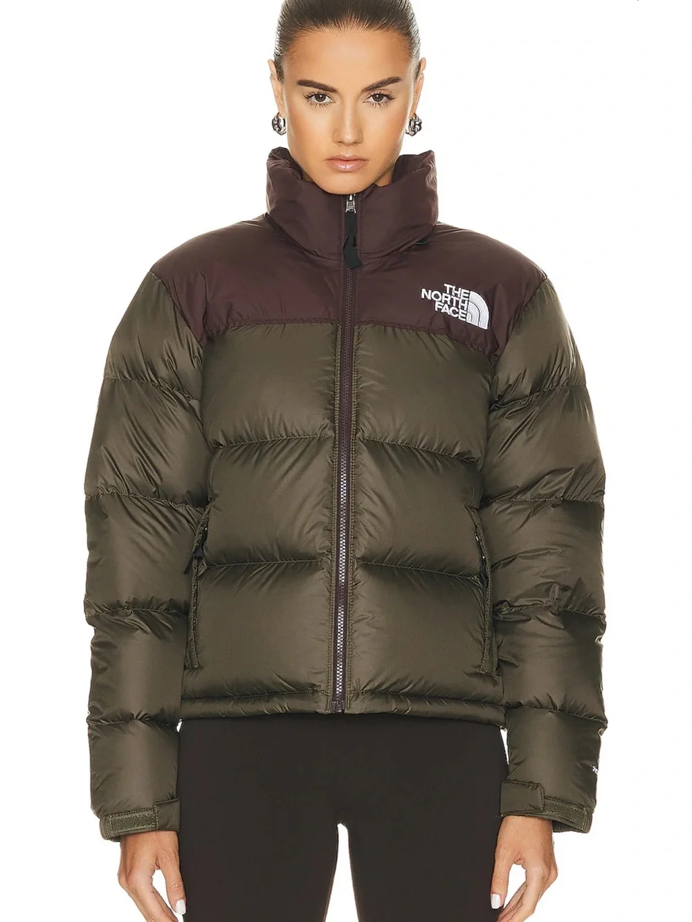 THE NORTH FACE 1996 Retro Nuptse 700 Puffer Jacket- New Taupe Green & Coal Brown
